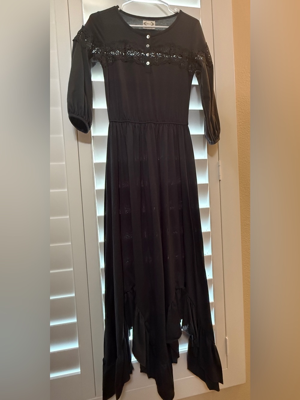 Joyfolie Charcoal Gray Maxi Dress in XS
